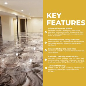 Revestimiento Epóxico Metálico para Pisos con Acabado Brillante 3D Efecto Mármol, Solución Decorativa Duradera para Hoteles, Oficinas y Espacios Comerciales - Product Image 3