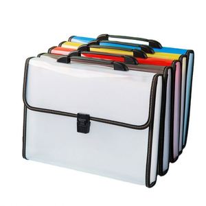 13 Pockets Accordion <b>File</b> Organizer Portable Paper Organizer Expandable Plastic <b>Document</b> Organizer with Durable Handle - Product Image 1
