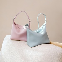Nouveau design Printemps-Été, Sac d'épaule pour femme en cuir de vachette pleine fleur véritable, Sac coussin coloré style hobo