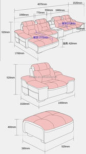 Set <span class=keywords><strong>Sofa</strong></span> Multifungsi dengan Speaker Proyektor, 1 <span class=keywords><strong>2</strong></span> 6 7 Dudukan, Kombinasi Sudut, <span class=keywords><strong>Sofa</strong></span> Kulit Ukuran Besar, <span class=keywords><strong>Sofa</strong></span> Bentuk L dengan Rak Buku - Product Image 6