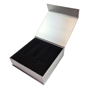 Boîte d'emballage cadeau rigide magnétique personnalisée recyclable <span class=keywords><strong>avec</strong></span> insert en mousse EVA, doublure en éponge de marque WALKIN PRINTING, dorée - Product Image 1