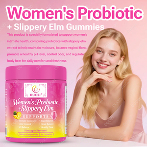 Gummies Probiotiques DUOZI pour Femmes avec Orme Rouge, 60 Unités, Saveur Ananas, pour la Santé Intime et l'Équilibre du pH - Product Image 3