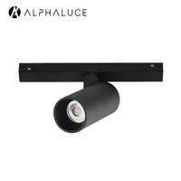 Fournisseur de système d'éclairage sur rail Alpha DC48V Led Réglable Track Light Cob Led Track Lighting Focus