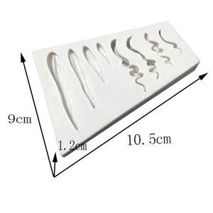 Poupée de cheveux Silicone Fondant gâteau décor moule Sugarcraft chocolat cuisson moule bricolage outil de coiffure - Product Image 2