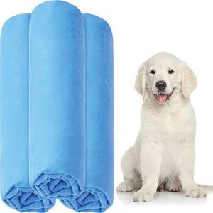 Juego de toallas para mascotas: toalla de secado de microfibra PVA para perros y gatos, absorbente, de secado rápido, refrescante, deportiva, de gamuza suave. - Product Image 1
