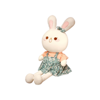 Peluche lapin mignonne personnalisable, impression de logo de marque disponible, idéale pour les filles et les articles créatifs.