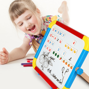Tablero de dibujo de juguetes portátiles para niños, <span class=keywords><strong>pizarra</strong></span> magnética para bebés, tablero de escritura de doble cara, caballete de <span class=keywords><strong>pizarra</strong></span>, juguetes borrables para niños - Product Image 5