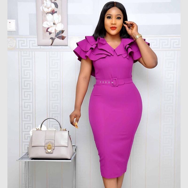 Vestido de oficina elegante para mujer, vestido Formal|