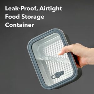 Japanese Bento <b>Box</b> With Leakproof Stackable Design 304 Stainless Steel and Glass Cover for Food Storage - Product Image 4