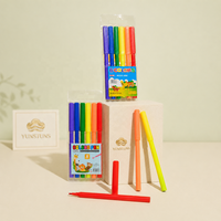 Stylos marqueurs à base d'eau, 18 couleurs vives, pointe fine, aquarelle, lot en gros pour la peinture, le dessin et la coloration en maternelle, ensemble artistique