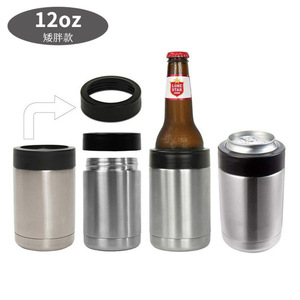 Enfriador de Latas y Botellas Aislado al Vacío de Acero Inoxidable Negro de 12 oz |   Enfriador de Latas de Doble Pared para Latas y Botellas - Product Image 2