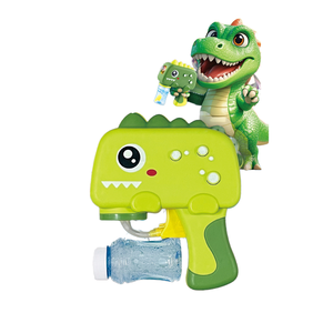 Nueva máquina de burbujas automática de plástico para niños, soplador de pistola de burbujas de dinosaurio eléctrico para exteriores - Product Image 2