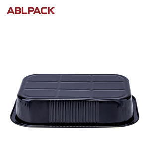 ภาชนะอบชีสเค้กแบบใช้แล้วทิ้ง ABL PACK ขนาด 1050 มล. 35 ออนซ์ สีดำทอง ทำจากอลูมิเนียมฟอยล์ สำหรับบริการอาหารบนเครื่องบิน - Product Image 2