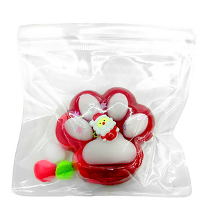 Kawaii Cute Christmas Deer Mochi <b>Squishy</b> Squeeze Fun TPR <b>Cat</b> Paw Squeeze Toy Factory Wholesale for Party Favors Birthday Gifts - Product Image 1