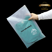 Sacs à fermeture éclair en CPE mat dépoli GRS, prix usine, pour vêtements, 3 mil, refermables, emballage de vêtements, logo personnalisé, vente en gros