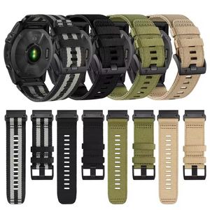 Correa de Nailon Tschick para Reloj Deportivo <span class=keywords><strong>Garmin</strong></span> Fenix <span class=keywords><strong>7</strong></span> 6X 6 <span class=keywords><strong>Pro</strong></span> 5X 5 3HR, Correa para <span class=keywords><strong>Garmin</strong></span> de 22 mm y 26 mm, Accesorios para Pulsera - Product Image 1