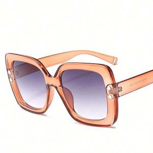 Lunettes de soleil pour femmes, mode vintage 2020, luxe, transparentes, dégradées, grandes montures, lunettes de soleil surdimensionnées, carrées - Product Image 5