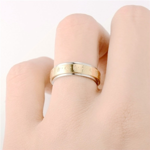 Anillo Giratorio Antiestrés de Acero Inoxidable de 8mm, Superficie Cepillada, Ajuste Cómodo, Anillo de Boda para Hombre - Product Image 2