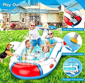 MAKE WAVES - Aspersor de Agua para Piscina Infantil, para Niños de 1 a 3 Años, PVC Plegable, Inflable, Ecológico y Duradero - Product Image 3
