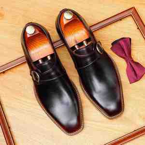 Nouvelles Chaussures Habillées Classiques en Cuir Véritable pour Hommes, Modèle 2026, en Cuir de Vachette Brocart, Idéales pour les Affaires - Product Image 5