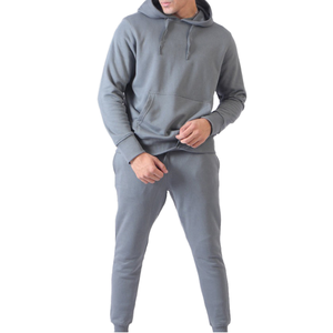 Salva Impex เสื้อสเวตเตอร์มีฮู้ดสีเทาของผู้ชาย, เสื้อสเวตเตอร์แบบมีฮู้ดสั่งตัดแบบดิจิทัลลายเรียบเหมาะสำหรับฤดูใบไม้ร่วง - Product Image 1