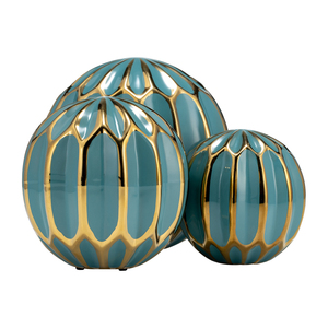 Sfere in Ceramica Decorative con Motivi Geometrici, Scultura per Arredamento Casa, Centrotavola per Bagno, Ufficio, Soggiorno - Product Image 4