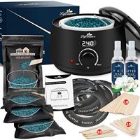 Kit Calentador de Cera Depilatoria Lifestance, Material de Madera, Calentador de Cera de 500 ml, Hipoalergénico, Probado por Dermatólogos, Depilación Facial, Para Todo Tipo de Piel