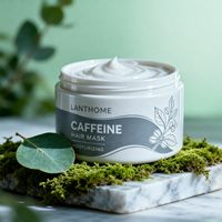 Masque capillaire professionnel hydratant à la caféine, réparation intense, soin hebdomadaire soyeux et lisse, formule riche