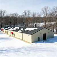 Bâtiment métallique préfabriqué abordable en structure d'acier, petit entrepôt en acier à faible coût pour le stockage