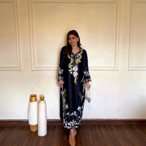 Ensemble indien pakistanais brodé, longue robe Kurta Palazzo, motif floral, élégant, à porter au quotidien - Product Image 1