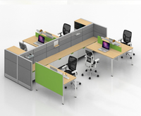 Station de travail de bureau modulaire moderne 4 6 8 10 places Bureau du personnel Postes de travail en cubique Mobilier de bureau Bureau de poste de travail