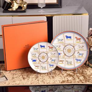 Juego de Vajilla de Porcelana de Hueso de Lujo Ligero con Diseño de Animales, Taza de Café, Plato para Sopa, Apto para Lavavajillas, para Uso Doméstico - Product Image 3