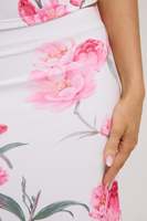 Camisole à imprimé floral rose personnalisée débardeur avec jupe longue aux hanches ensemble deux pièces sexy décontracté élégant pour femmes en vacances
