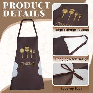 Hand-wiping <b>Kitchen</b> Household Cooking <b>Apron</b> Men <b>Women</b> Oil-proof Waterproof Adult Waist Fashion Coffee Overalls Hand <b>Apron</b> - Product Image 3