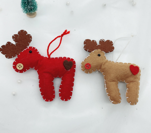 Ornements de décoration suspendus d'arbre de Noël en feutre écologique fait à la main pour Noël - Product Image 4