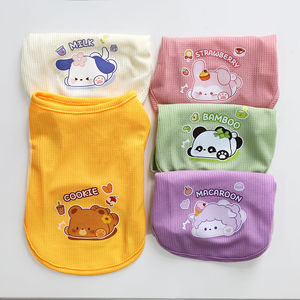 Chaleco con estampado de dibujos animados para mascotas, ropa transpirable para gatos y perros, ropa de verano de Color caramelo, estilo sencillo, ZYKBX03 - Product Image 1