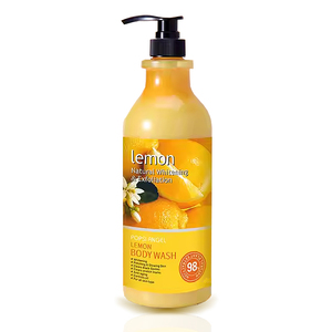 Gel de Ducha y Baño con Fragancia a Limón de Larga Duración OEM ODM, Refrescante, Herbal, Aclarante, Limpiador Corporal Transparente con Aroma a Limón - Product Image 1