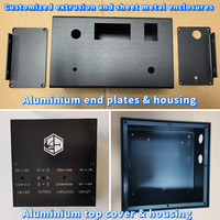 Kotak Pengontrol Aluminium Anodized Kustom dengan Braket Pemasangan Baja Tahan Karat untuk Rumah Instrumen Elektronik Industri