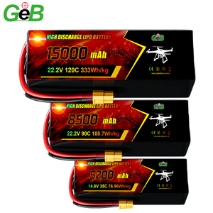 GEB 11.1V 14.8V 22.2V RC 리포 배터리 <span class=keywords><strong>3S</strong></span> 4S 6S 5200mAh 6000mAh 7200mAh 8500mAh 15000mAh 충전식 리포 배터리 (RC 드론용) - Product Image 5