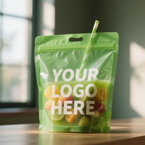 Bolsa Personalizable con Asa para Almacenamiento y Empaque de Jugo, Agua Mineral, Alimento para Mascotas, Líquidos y Gelatina, con Cierre Superior y Base Sostenible - Product Image 2