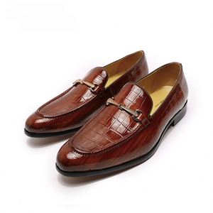 New Trend Fashion Designed Men's Business Formal Genuine Leather <b>Shoes</b> Comfortable Flat Loafers <b>Height</b> <b>Increasing</b> Waterproof - Product Image 1
