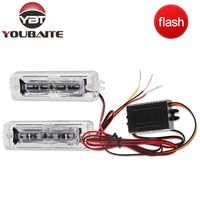 Lampu Jaringan Mobil Peringatan Darurat 2*4 Lampu Strobo 4 LED Satu untuk Dua LED RTS 8