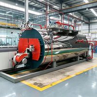 Caldera de vapor de cuatro pasos con sistema de retorno de humos de 6 T/h y 4.2 MW, de gas natural, para uso industrial en cervecerías y destilerías