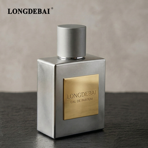 Luxury Square Electroplated Perfume Glass <b>Bottle</b> 30ml 50ml 100ml <b>Empty</b> Cosmetic Perfume <b>Bottle</b> With Magnetic Cap Custom Logo - Product Image 1