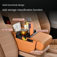 2025 nouveau gros GM accoudoir oreiller Console centrale avec sac de rangement en cuir repose-main coussin boîte à mouchoirs