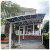 Pergola en alliage d’aluminium, abri de voiture combiné, étanche et durable pour le stationnement extérieur
