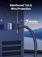 Câble Ethernet UGREEN Cat8 Haute Vitesse Tressé 40 Gbps 2000 MHz Blindé Intérieur Robuste LAN pour Jeux PC PS5 Xbox Modem