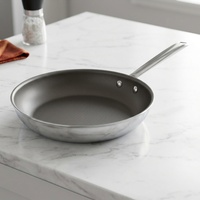 Poêle à frire Nano Silkstone antiadhésive en acier inoxydable triple couche avec revêtement céramique 24 cm 28 cm, compatible gaz et induction pour la cuisine domestique