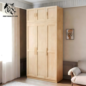 Armario de madera estilo rústico, diseño moderno, fabricado en China, precio bajo, personalizable, en stock, listo para enviar, muebles de dormitorio. - Product Image 2