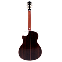 All Solid Acoustic Guitar 40 Inch GA Cutaway German Spruce Indian Rosewood Acoustic Guitar High End Guitar